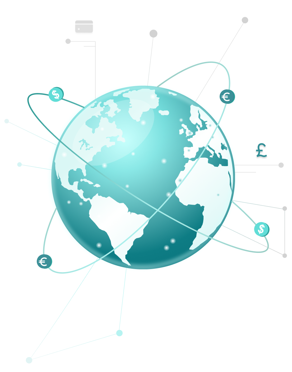 Illustration of the planet with connections