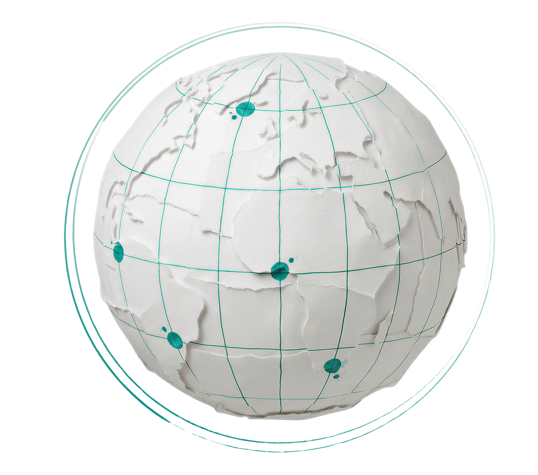 Illustration of the planet with connections